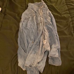 American Eagle "boyfriend fit" denim top